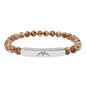 Engravable Heart graphics Natural Stone Bar Bracelet – Stretch Beaded Jewelry
