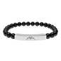 Engravable Heart graphics Natural Stone Bar Bracelet – Stretch Beaded Jewelry