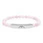 Engravable Heart graphics Natural Stone Bar Bracelet – Stretch Beaded Jewelry