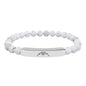 Engravable Heart graphics Natural Stone Bar Bracelet – Stretch Beaded Jewelry